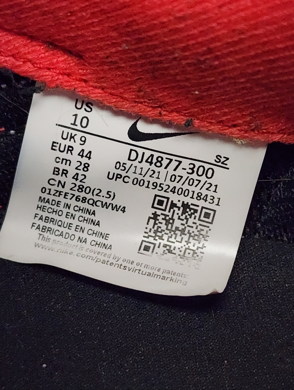 Nike x sacai x Undercover LD Waffle 'Midnight Spruce University Red', Mens 10 - Picture 10 of 10